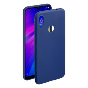 Чехол Gel Color Case для Xiaomi Redmi 7 (2019), синий, PET белый, Deppa 87144