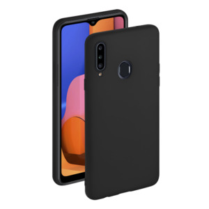 Чехол Gel Color Case для Samsung Galaxy A20S (2019), черный, PET белый, Deppa 87377