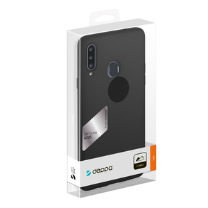 Чехол Gel Color Case для Samsung Galaxy A20S (2019), черный, PET белый, Deppa 87377