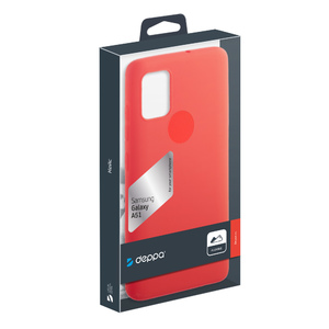 Чехол Gel Color Case для Samsung Galaxy A51 (2020), красный, PET синий, Deppa