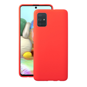 Чехол Gel Color Case для Samsung Galaxy A51 (2020), красный, PET синий, Deppa