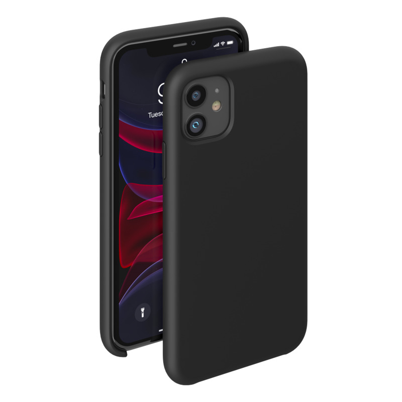 Чехол Liquid Silicone Case для Apple iPhone 11, черный, картон, Deppa 87300