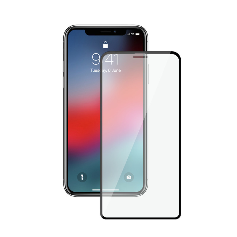 Защитное стекло 3D для Apple iPhone X/XS/11 Pro, 0.3 мм, черная рамка, Deppa, 62393