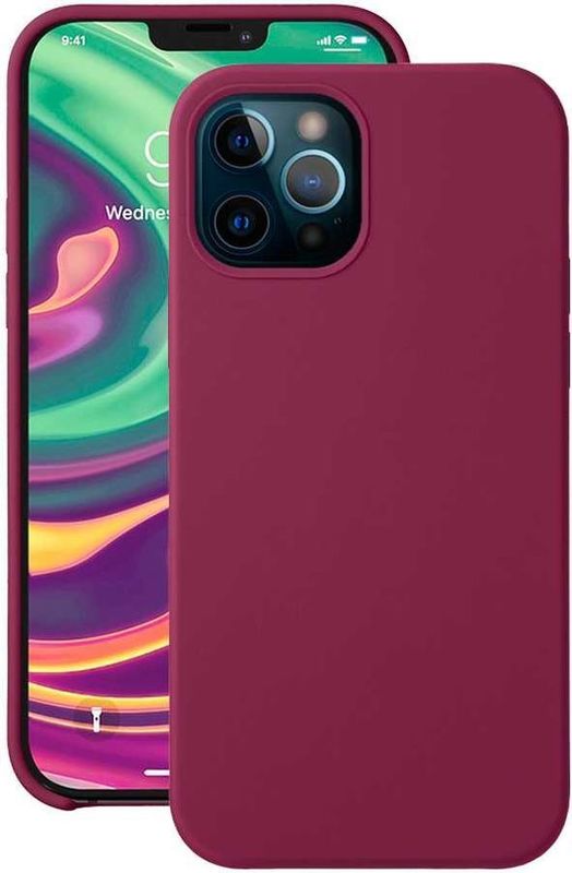 Накладка Liquid Silicone для Apple iPhone 12 Pro/12, бургунди, картон, Deppa 87781