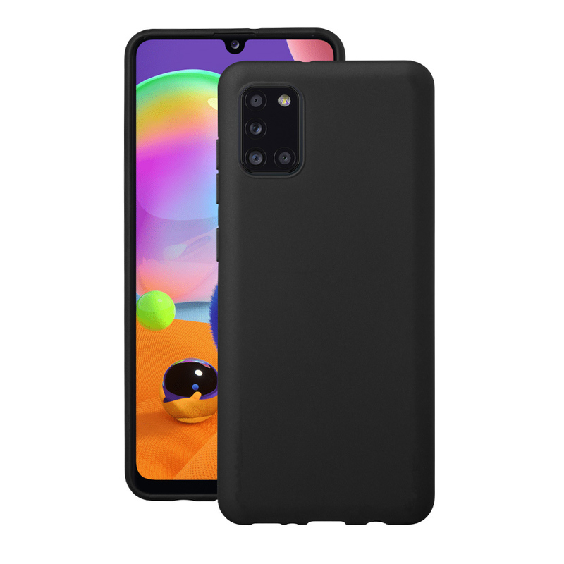 Чехол Gel Color Case для Samsung Galaxy A31 (2020), черный, PET синий, Deppa 87632