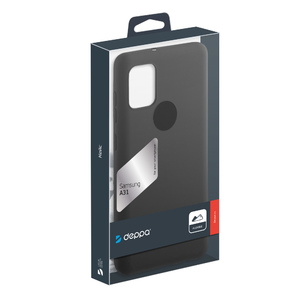 Чехол Gel Color Case для Samsung Galaxy A31 (2020), черный, PET синий, Deppa 87632