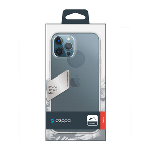 Накладка Gel Basic для Apple iPhone 12 Pro Max, прозрачный, PET синий, Deppa 87748