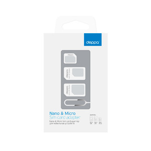 Nano&micro sim card адаптер для мобильных устройств, Deppa, 74000