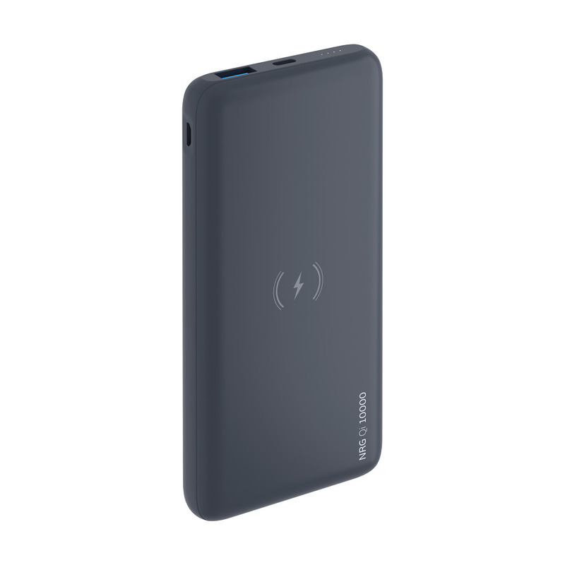 Внешний АКБ NRG Qi 10000 mAh, QC 3.0, Power Delivery 18W, Qi 10W, графит, Deppa 33552