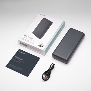 Внешний АКБ NRG Power 20000 mAh, 2.1A, 2xUSB, компактный, серый, Deppa, 33551