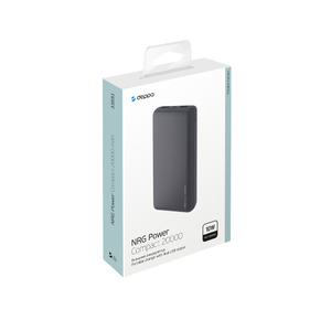 Внешний АКБ NRG Power 20000 mAh, 2.1A, 2xUSB, компактный, серый, Deppa, 33551