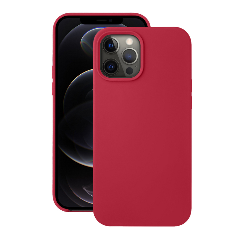 Накладка Liquid Silicone для Apple iPhone 12 Pro Max, красный, картон, Deppa 87784