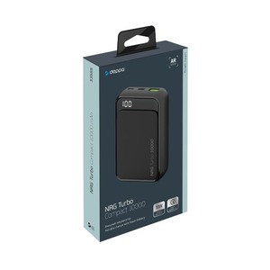 Внешний АКБ NRG Turbo Compact 10000 mAh, QC 3.0, Power Delivery 18W, черный, Deppa