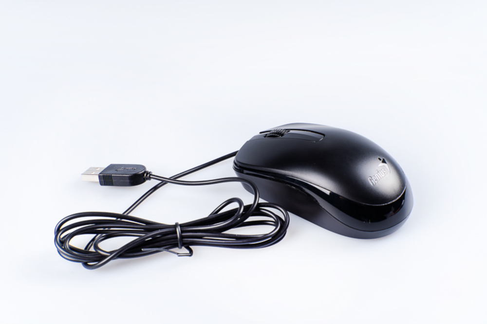 Мышь Genius DX-120, USB (чёрная, оптическая 1000dpi)