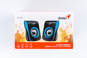 Колонки Genius SP-Q180, 2.0, 2 x 3W RMS, USB-power, Blue