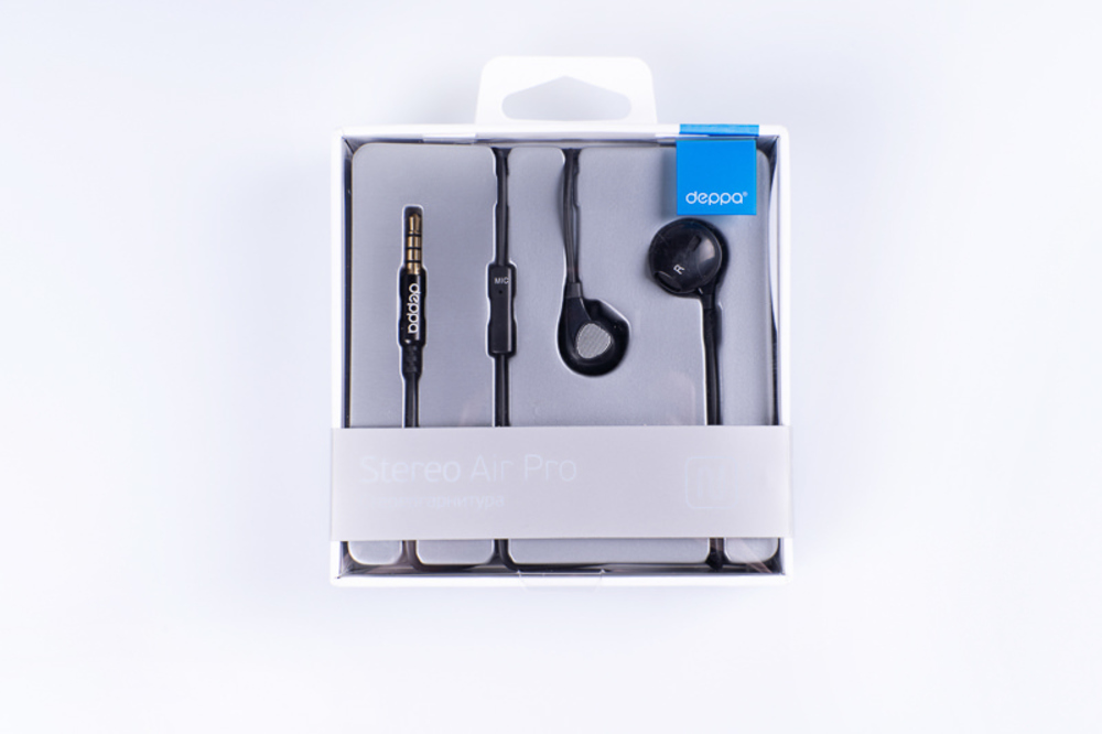 Стереогарнитура Deppa Stereo Air Pro, черный, Deppa