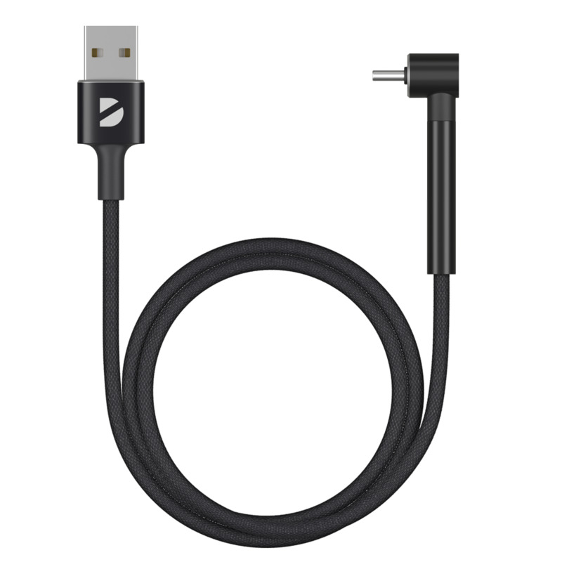 Дата-кабель Stand USB - USB-C,  подставка, алюминий, 1м, черный, Deppa 72295