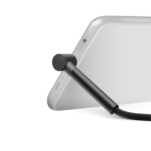 Дата-кабель Stand USB - USB-C,  подставка, алюминий, 1м, черный, Deppa 72295