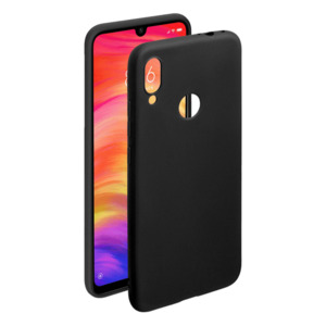 Чехол Gel Color Case для Xiaomi Redmi Note 7 (2019), черный, PET белый, Deppa 87145