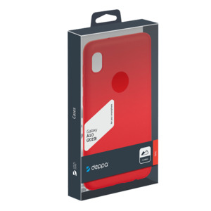 Чехол Gel Color Case для Samsung Galaxy A10 (2019), красный, PET синий, Deppa