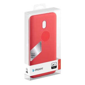 Чехол Gel Color Case для Xiaomi Redmi 8A, красный, PET белый, Deppa 87382