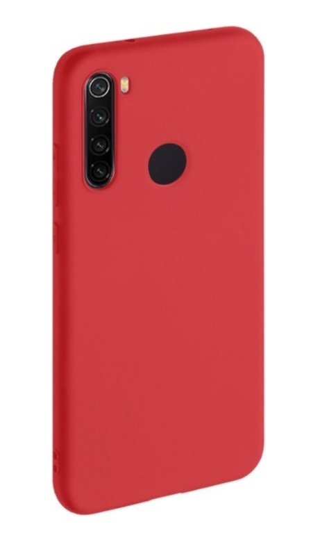 Чехол Gel Color Case для Xiaomi Redmi Note 8T, красный, PET белый, Deppa 87384