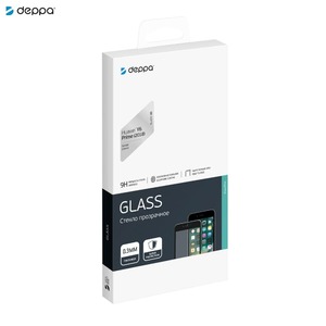 Защитное стекло 3D Full Glue для Huawei Y6 Prime (2018), 0.3 мм, белая рамка, Deppa 62560