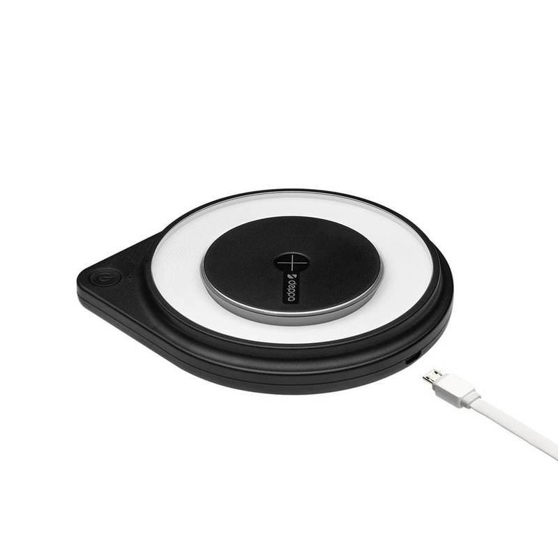 Беспроводное ЗУ Qi Fast Charger, 10W, стандарт Qi, ночник, черный, Deppa