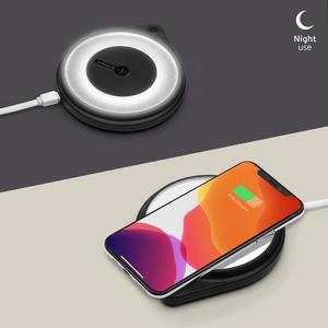 Беспроводное ЗУ Qi Fast Charger, 10W, стандарт Qi, ночник, черный, Deppa