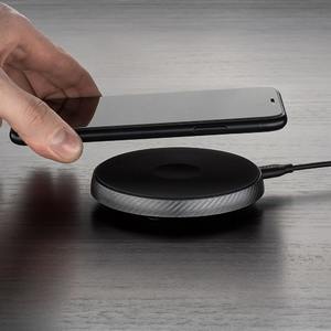 Беспроводное ЗУ Qi Fast Charger 15W, Apple 7.5W, стандарт Qi, черный/карбон, Deppa