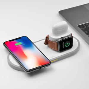 Зарядная станция для 3 в 1: iPhone, Apple Watch, Airpods, беспроводная, 15W, белый, Deppa 24006