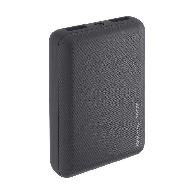 Внешний АКБ NRG Power 10000 mAh, 2.1A, 2xUSB, компактный, серый, Deppa 33550