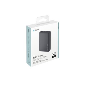 Внешний АКБ NRG Power 10000 mAh, 2.1A, 2xUSB, компактный, серый, Deppa 33550