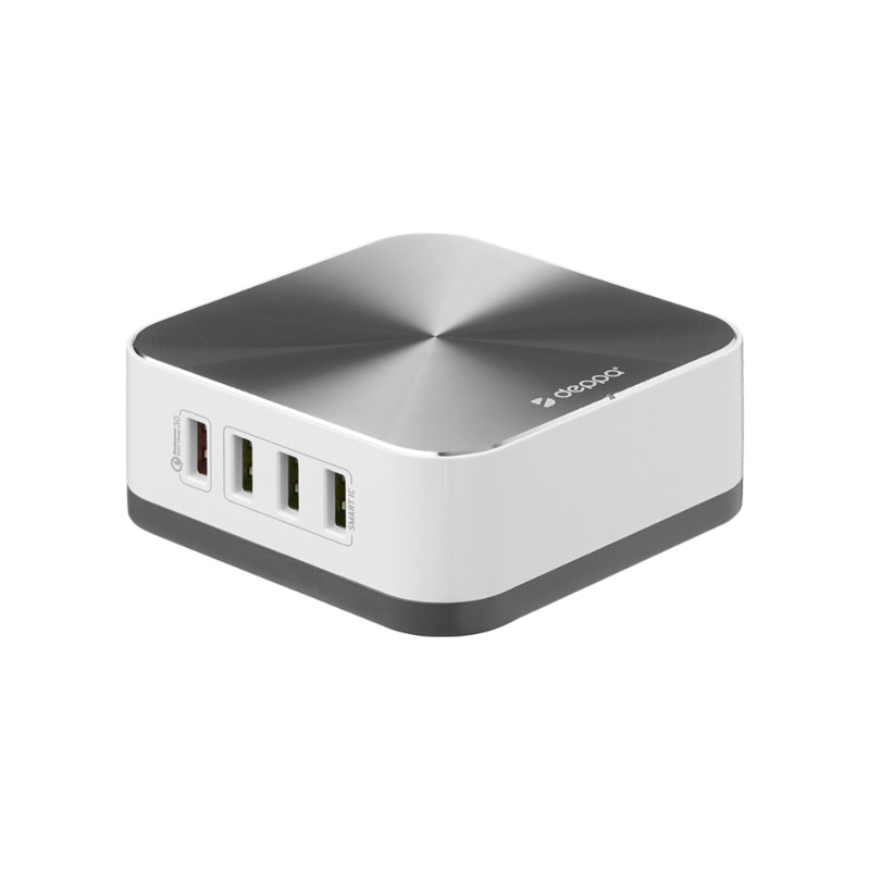 Зарядная станция 8USB, QC 3.0, 10A, 50Вт, Ultra, белый, Deppa