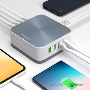 Зарядная станция 8USB, QC 3.0, 10A, 50Вт, Ultra, белый, Deppa