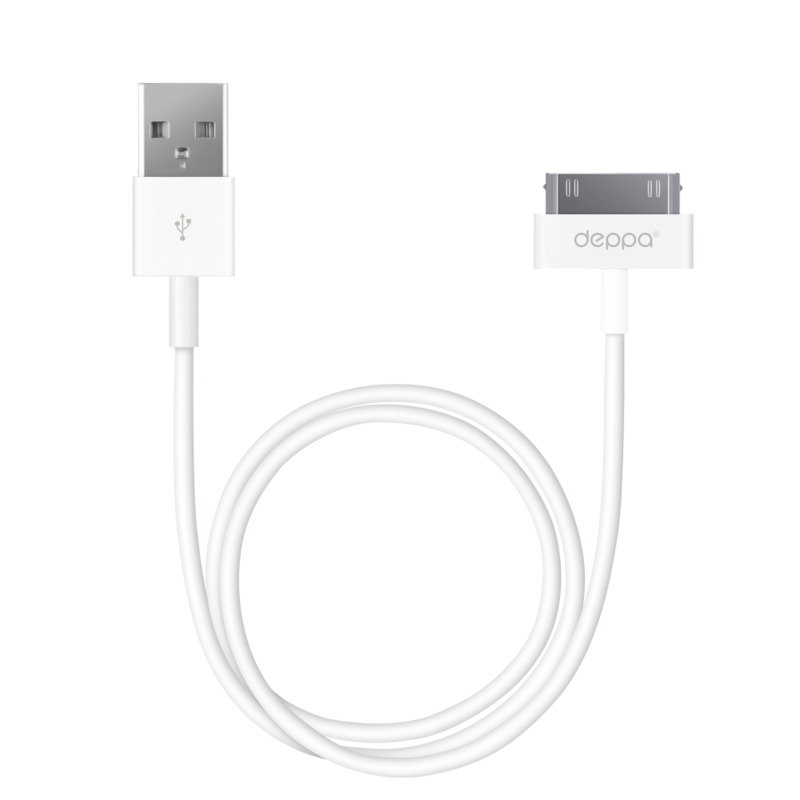 Дата-кабель USB - 30-pin для Apple, 1.2м, белый, Deppa