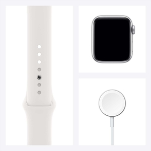 Умные часы Apple Watch Series 6 GPS, 44mm Silver Aluminium White Sport Band (Ростест)