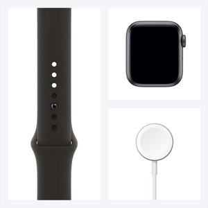 Умные часы Apple Watch SE GPS, 40mm Space Gray Aluminium Black Sport Band (Ростест)